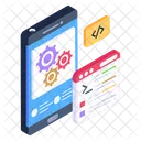 Mobile Codierung Mobile Entwicklung Entwicklung Mobiler Apps Symbol