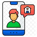 Mobile Estate Chat Communication Conversation Icon