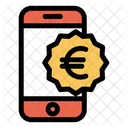 Euro Mobile Argent Icône
