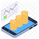 Mobile Financial Analytics  Icon