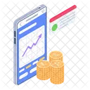 Mobile Analytics Financial Analytics Online Chart Icon