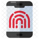 Mobile Fingerprint Mobile Thumbprint Mobile Biometric Icon