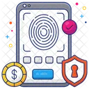 Mobile Fingerprint Mobile Thumbprint Fingerprint Lock Icon
