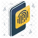 Mobile Fingerprint Mobile Thumbprint Mobile Biometric Access Icon