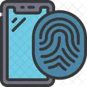 Mobile Fingerprint Biometrics Icon