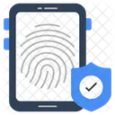 Mobile Fingerprint Mobile Thumbprint Mobile Biometric Icon
