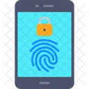 Mobile Fingerprint Smartphone Lock Icon