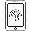 Mobile Fingerprint Fingerprint Security Icon