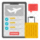 Mobile Flight Booking Online Booking Air Travel Icon