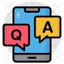 Mobile Fragen Und Antworten Hilfe Chat Kommunikation Symbol
