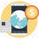 Mobile Marketing Globe Icon