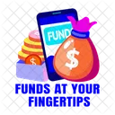 Mobile Funds Banking Money Icon