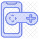 Mobile Gaming Duotone Line Icon Icon