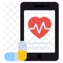 Online Medikamente Mobile Gesundheitsversorgung Online Konsultation Symbol