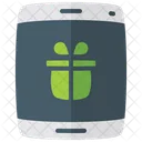 Mobile Gift Flat Icon Icon