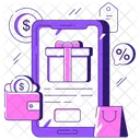 Mobile Giftbox Mobile Present Smartphone Giftbox Icon