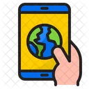 Mobile Global Earth World Icon