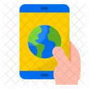 Mobile Global Earth World Icon