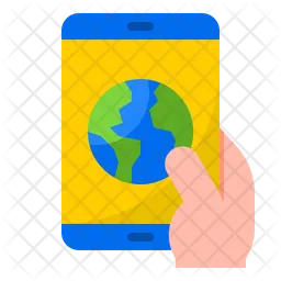 Mobile Global  Icon