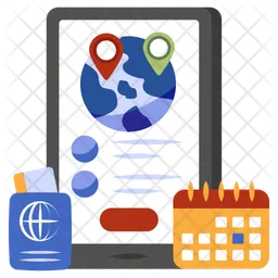 Mobile Global Location  Icon