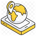 Mobile Global Location  Icon