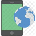 Mobile Globe Phone Icon