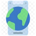 Mobile Globe  Icon