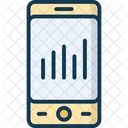 Mobile Graph Graph Music Waves Icon