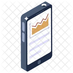 Mobile Graph  Icon