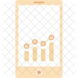 Mobile Graph  Icon