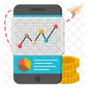 Mobile Graph Mobile Chart Infographic Icon