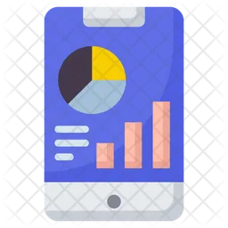 Mobile graphic report  Icon