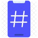 Mobile Hashtag  Icon
