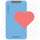 Mobile Heart Mobile Love Online Love Icon