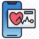 Mobile Heart Rate Fitness Health Icon