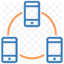 Mobile Hierarchie Mobil Verbunden Mobile Entwicklung Symbol