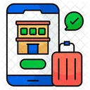 Mobile Hotel Booking Mobile Motel Mobile Building Icon