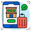 Mobile Hotel Booking Mobile Motel Mobile Building Icon