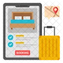 Mobile Hotel Booking Mobile Motel Mobile Building Icon