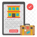 Mobile Hotel Booking Mobile Motel Mobile Building Icon