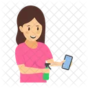 Mobile Hygiene Mobile Cleaning Phone Cleaning Icon