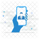 Mobile In Hand Smartphone Device Icon