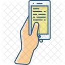 Mobile In Hand  Icon