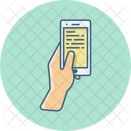 Mobile in hand  Icon