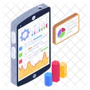 Mobile Analysen Mobile Grafiken Mobile Diagramme Symbol