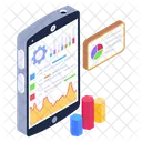 Mobile Analytics Mobile Graph Mobile Chart Icône