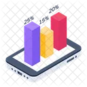 Bar Chart Online Analytics Mobile Infographic Icône
