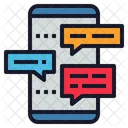 Mobil Interaktion Chat Symbol