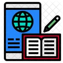 Mobile Internet Learning  Icon