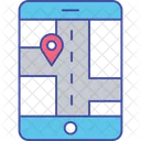 Mobile Navigation Mobiles Tracking Mobile Karte Symbol